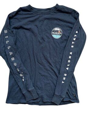 Billabong Hawaii Long Sleeve Tee, Navy, Size S